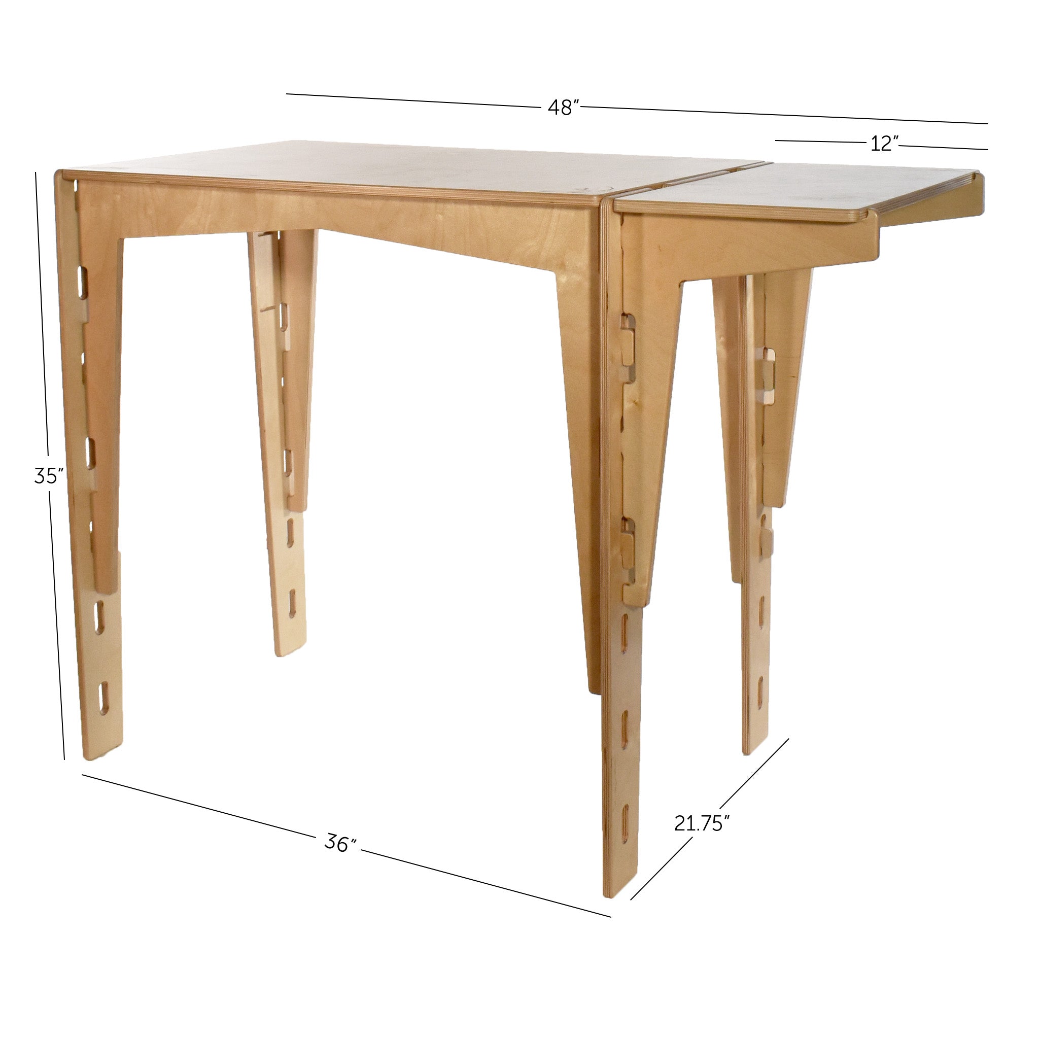 MOD5 Adjustable Modular Desk, One Shelf