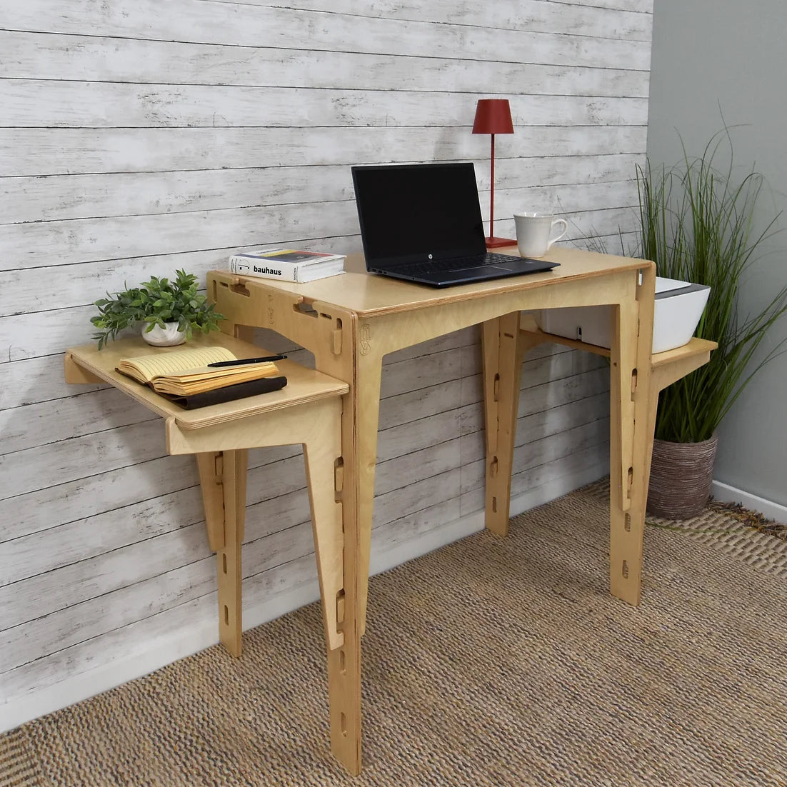 MOD5 Adjustable Modular Desk, Two Shelves
